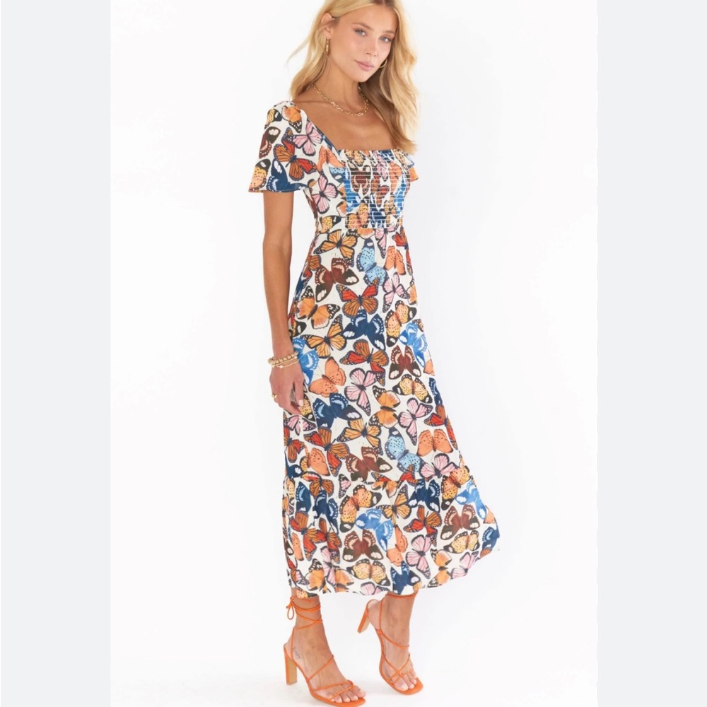 SHOW ME YOUR MUMU NWT butterfly midi
